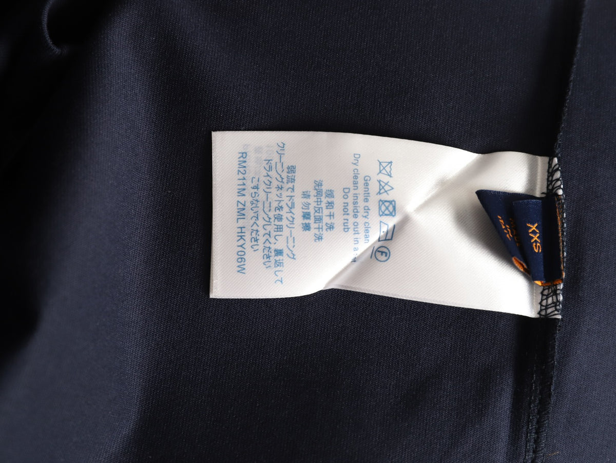 Louis Vuitton Gold-Tone Script Graphic T-Shirt - Dark Navy