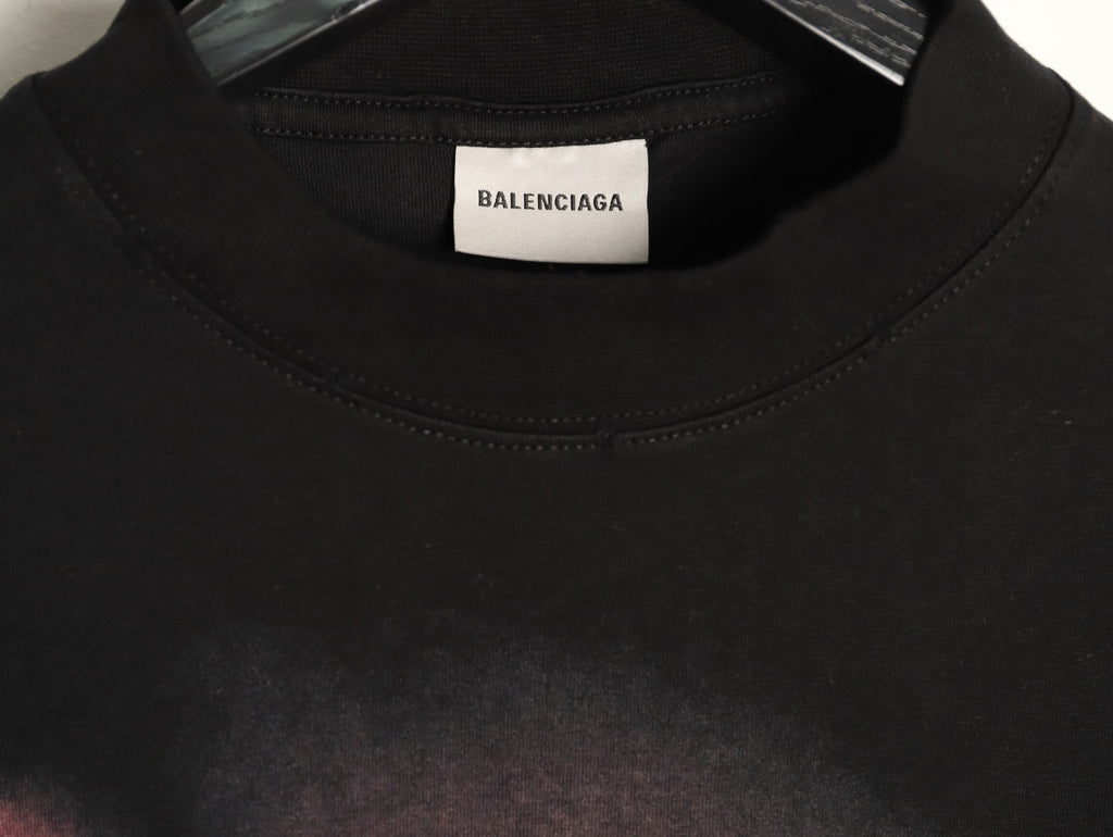 Balenciaga Look Away Portrait Graphic T-Shirt - Black