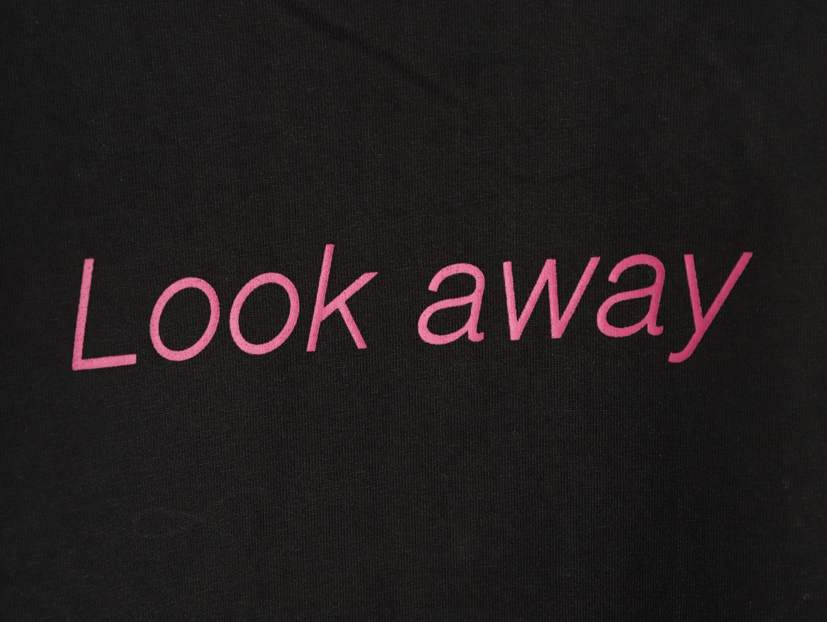 Balenciaga Look Away Portrait Graphic T-Shirt - Black