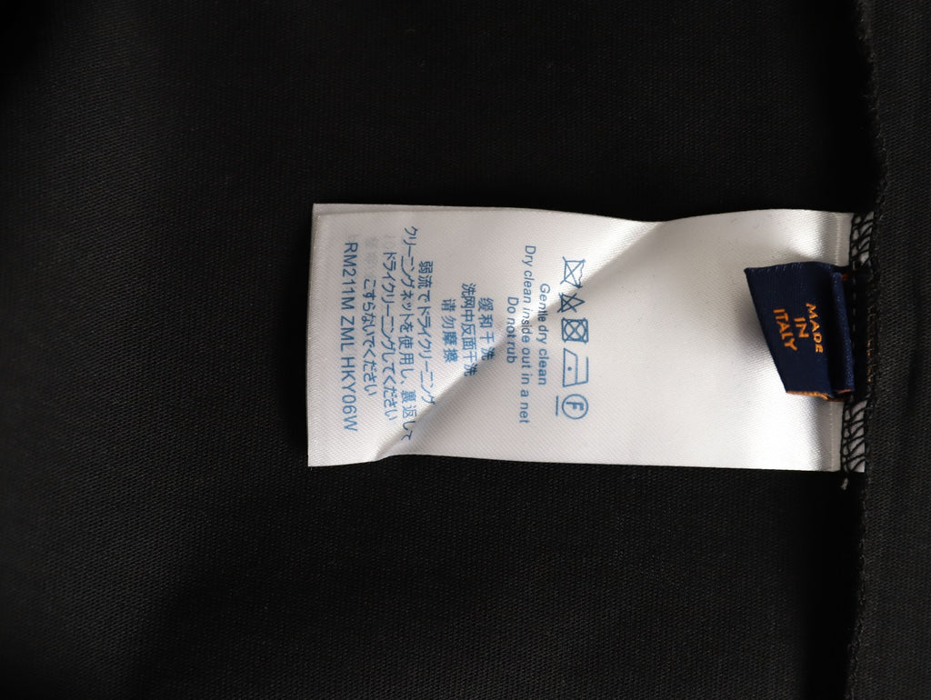 Louis Vuitton Blue-and-White Graffiti Logo T-Shirt - Black