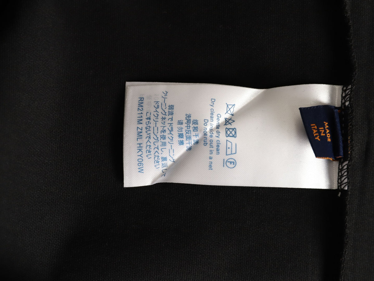 Louis Vuitton Blue-and-White Graffiti Logo T-Shirt - Black