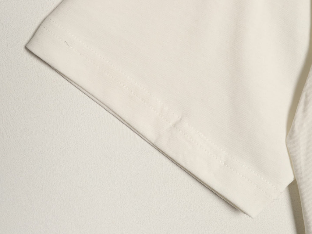 Prada Tonal Outlined Lettering T-Shirt - Off-White