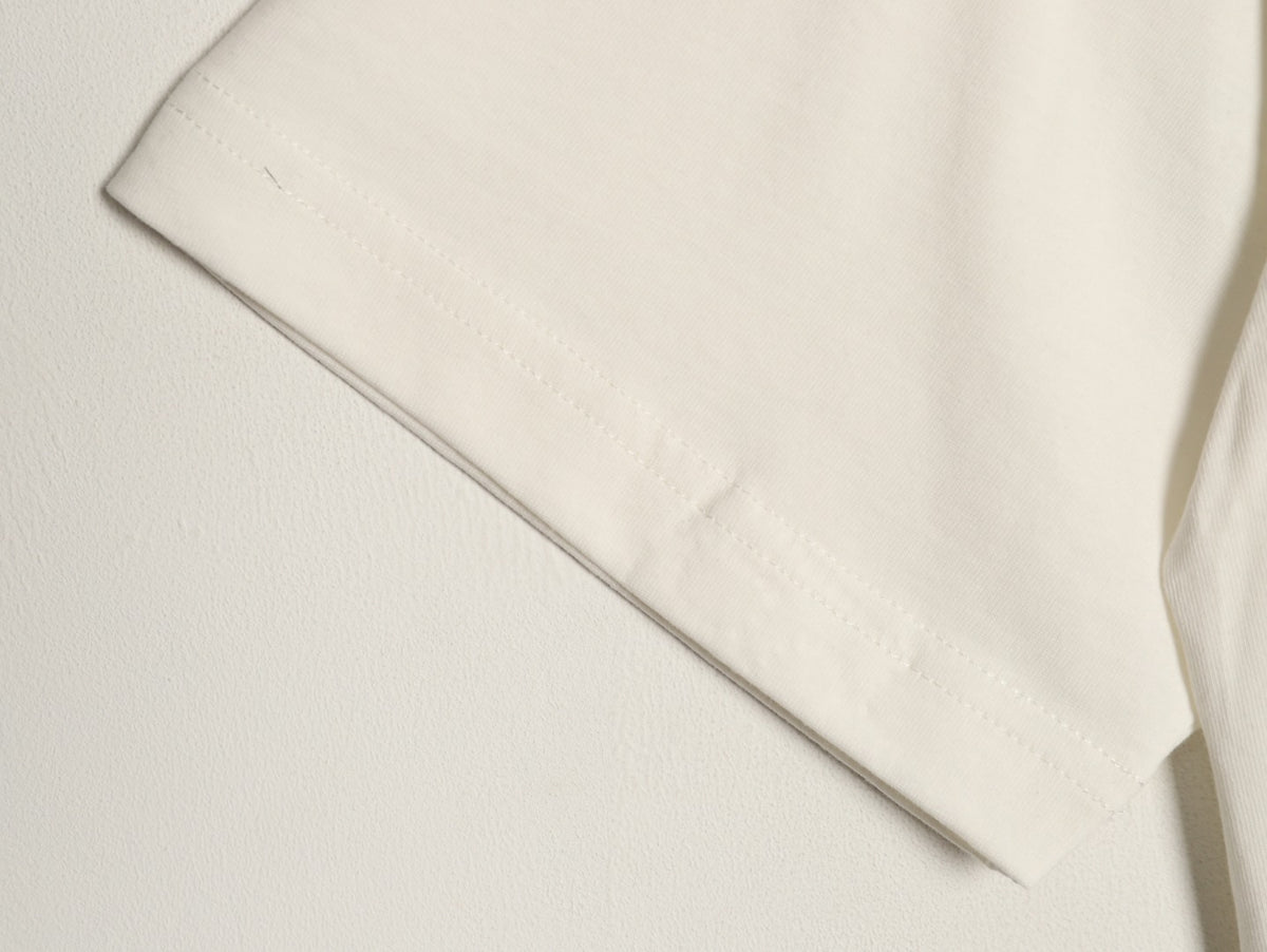 Prada Tonal Outlined Lettering T-Shirt - Off-White