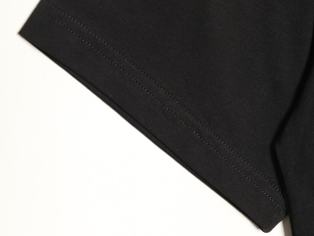 Prada Tonal Outlined Lettering T-Shirt - Black