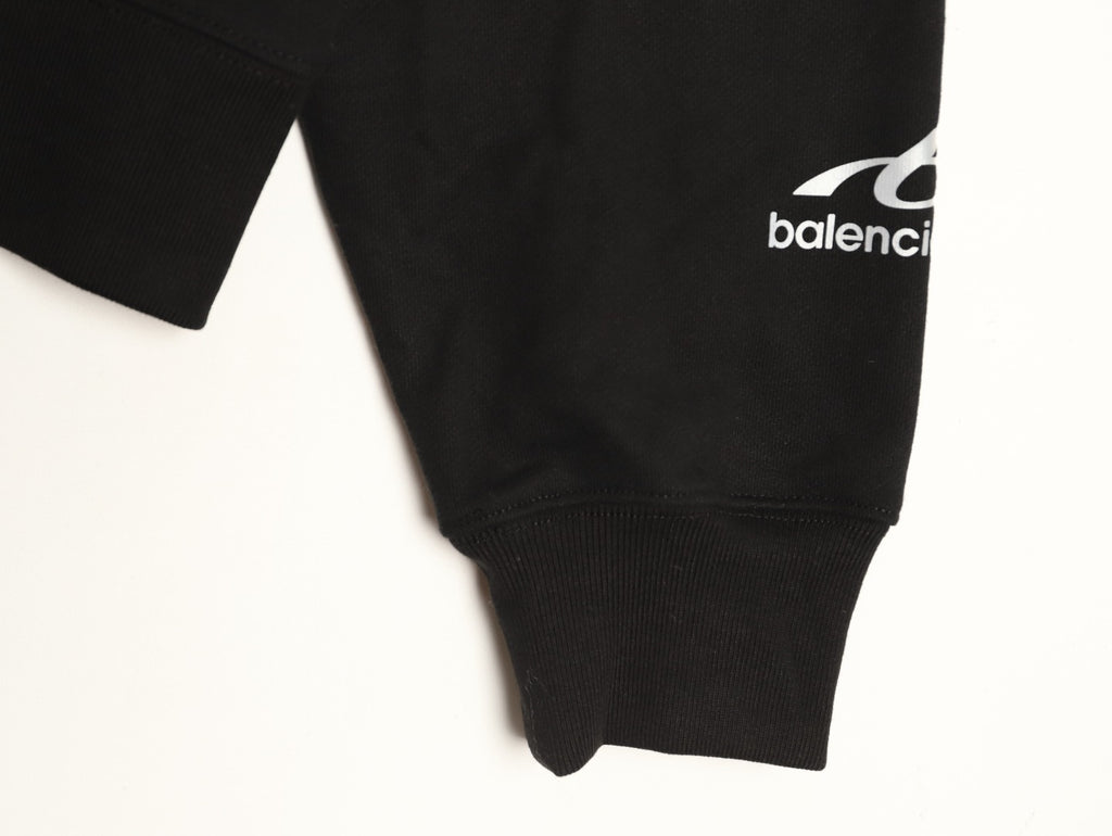 Balenciaga Soccer-Inspired Number 10 Zip Hoodie - Black