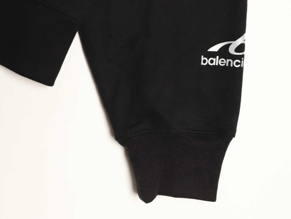 Balenciaga Soccer-Inspired Number 10 Zip Hoodie - Black