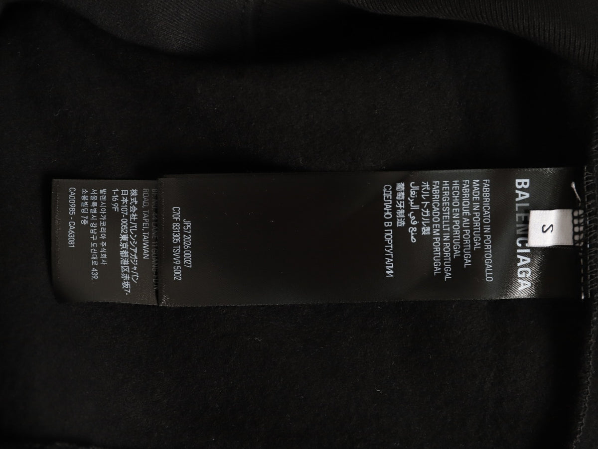 Balenciaga Soccer-Inspired Number 10 Zip Hoodie - Black