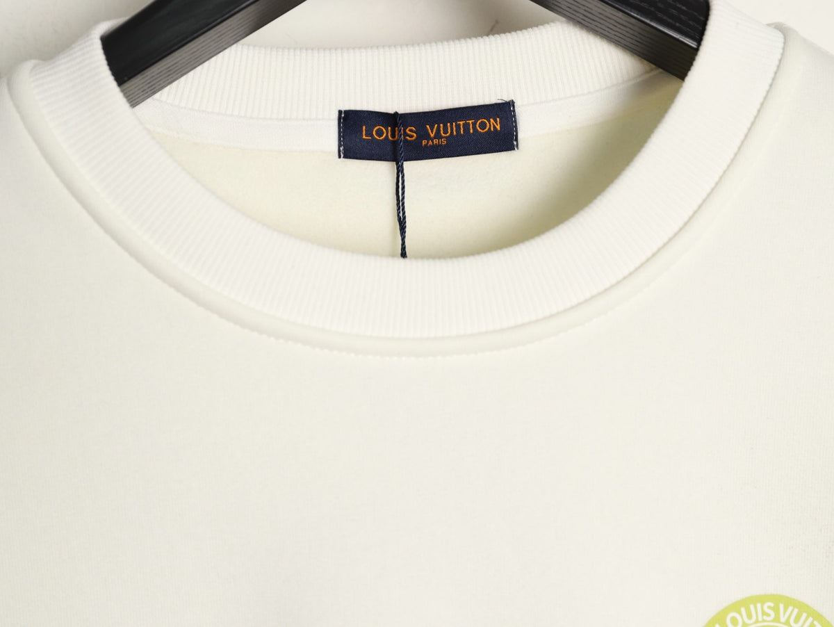 Louis Vuitton Multicolor Badge Graphic Crewneck Sweatshirt - Off-White