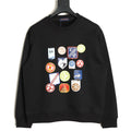 Louis Vuitton Multicolor Badge Graphic Crewneck Sweatshirt - Black