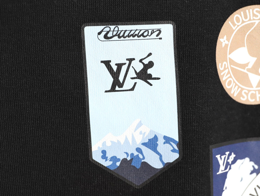 Louis Vuitton Multicolor Badge Graphic Crewneck Sweatshirt - Black