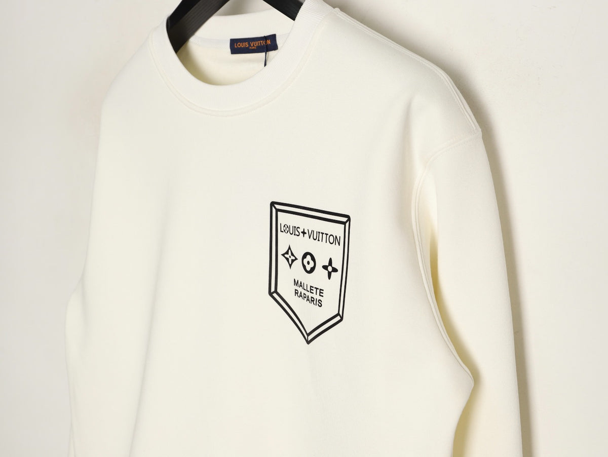 Louis Vuitton Shield Graphic Crewneck Sweatshirt - Off-White
