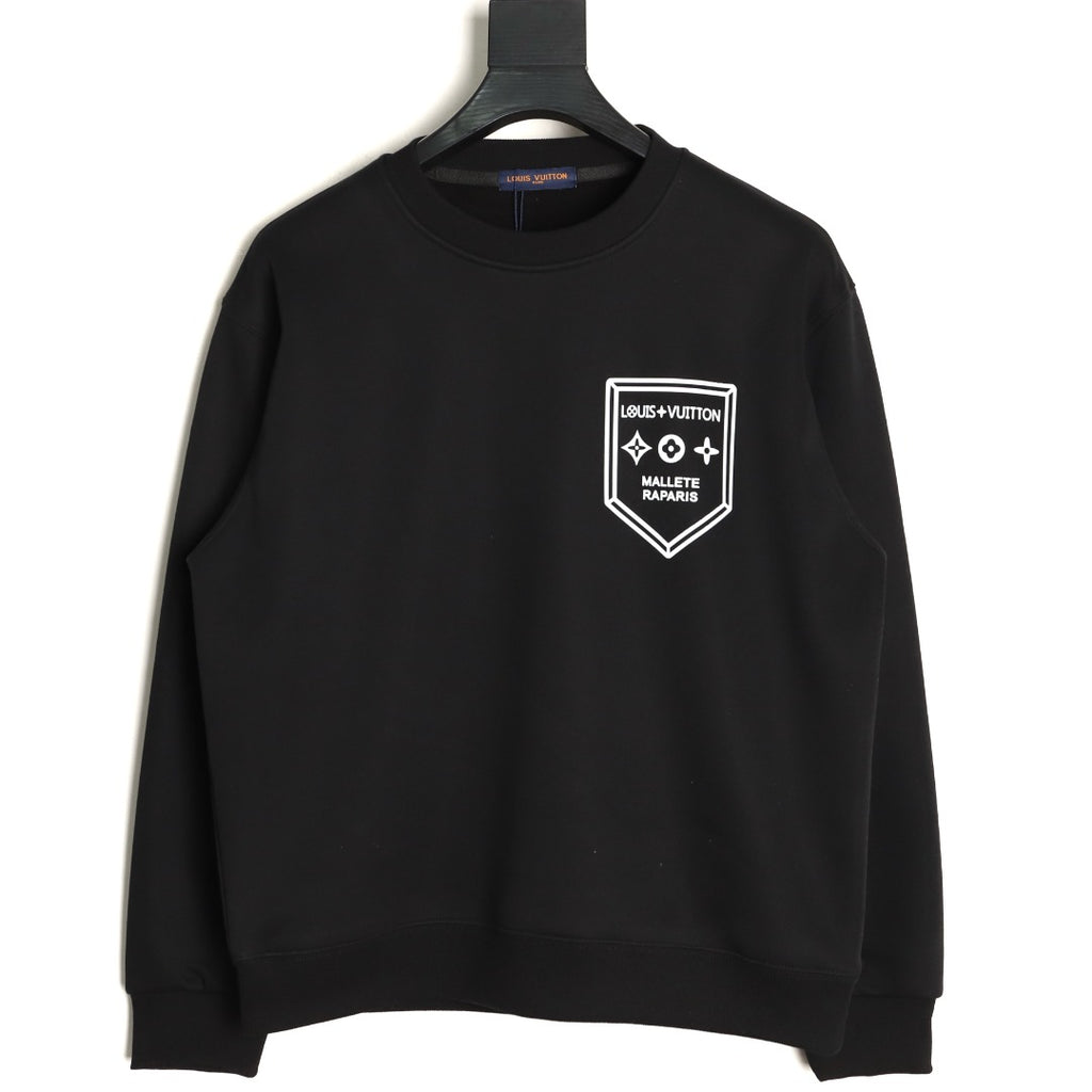 Louis Vuitton Shield Graphic Crewneck Sweatshirt - Black