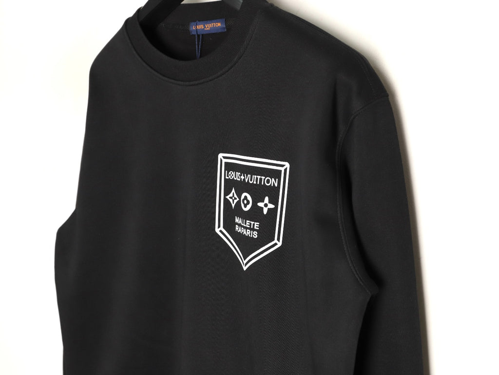 Louis Vuitton Shield Graphic Crewneck Sweatshirt - Black