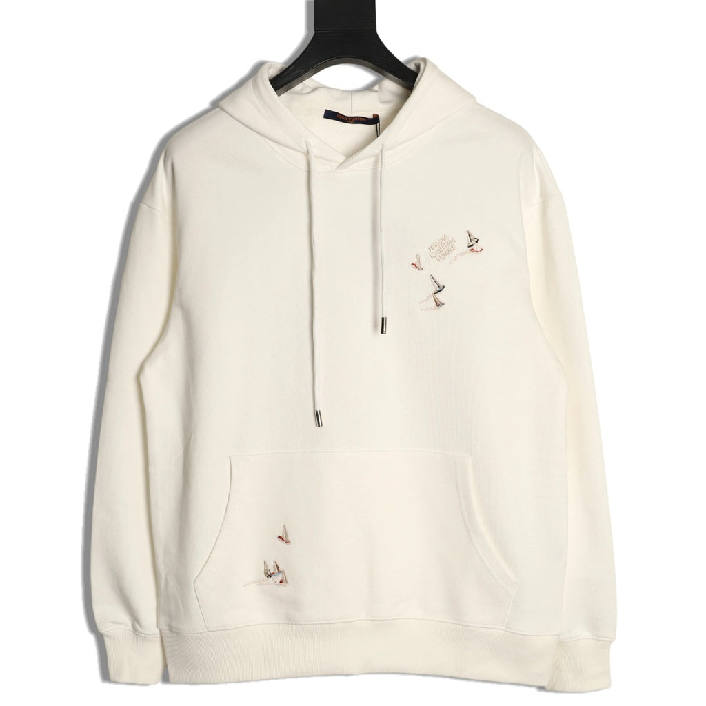 Louis Vuitton Scattered-Motif LV Back Graphic Hoodie - Off-White