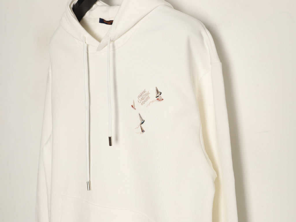 Louis Vuitton Scattered-Motif LV Back Graphic Hoodie - Off-White