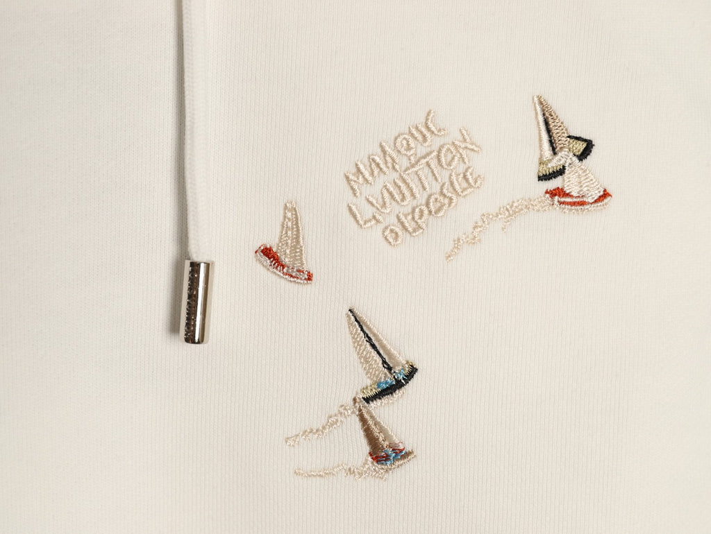 Louis Vuitton Scattered-Motif LV Back Graphic Hoodie - Off-White