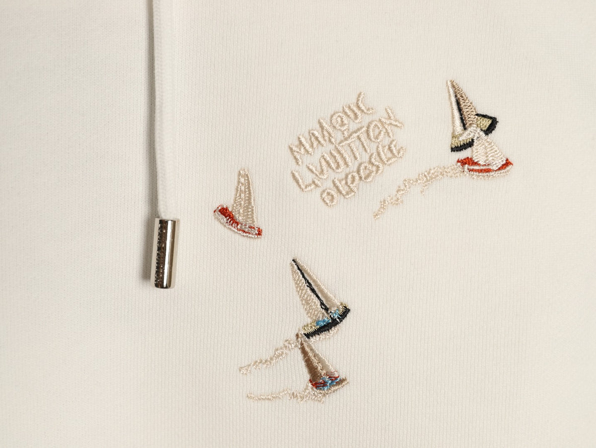 Louis Vuitton Scattered-Motif LV Back Graphic Hoodie - Off-White