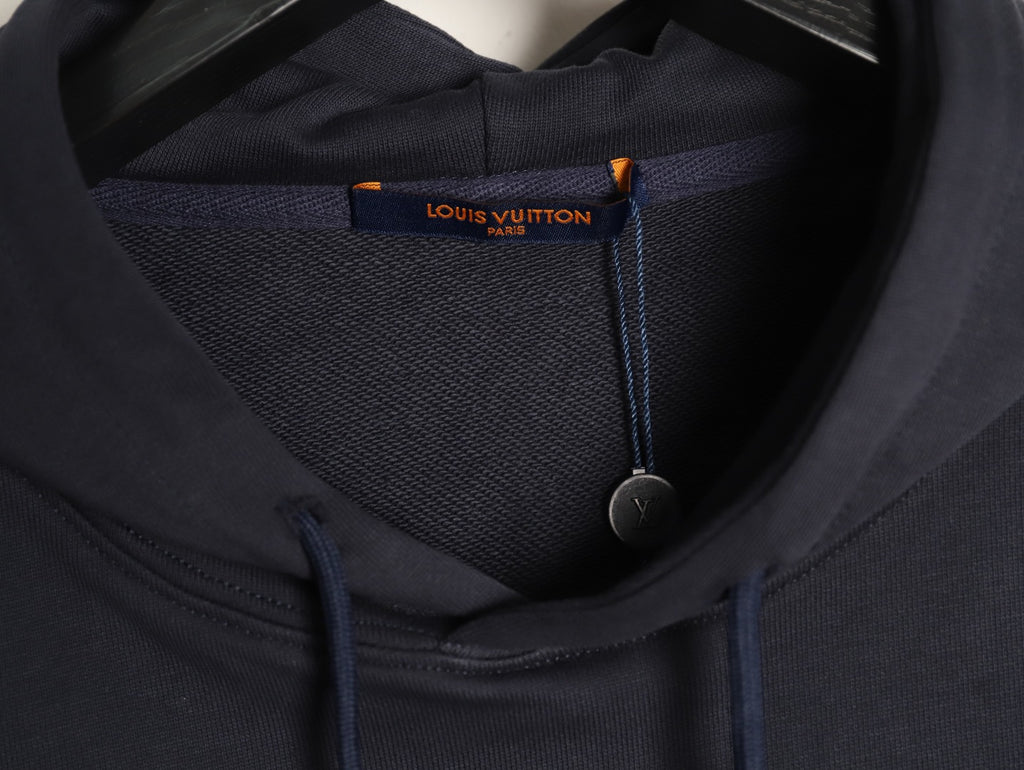 Louis Vuitton Scattered-Motif LV Back Graphic Hoodie - Dark Navy