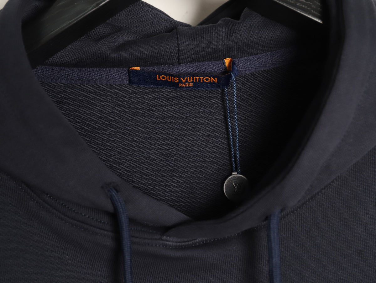 Louis Vuitton Scattered-Motif LV Back Graphic Hoodie - Dark Navy
