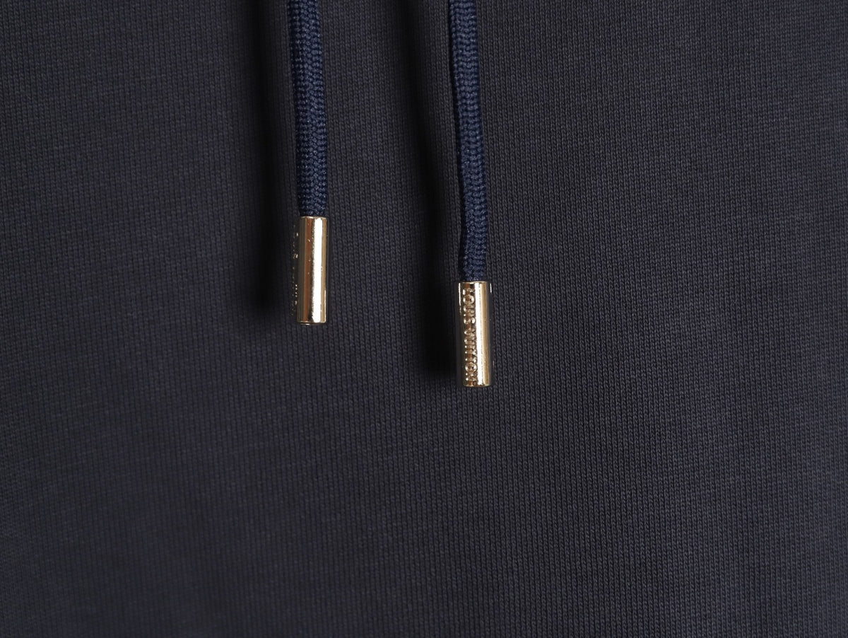 Louis Vuitton Scattered-Motif LV Back Graphic Hoodie - Dark Navy