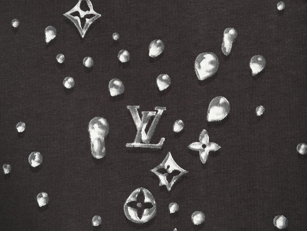 Louis Vuitton Scattered Monogram-Style Graphic T-Shirt - Dark Charcoal
