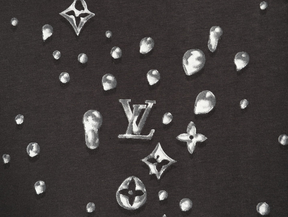 Louis Vuitton Scattered Monogram-Style Graphic T-Shirt - Dark Charcoal