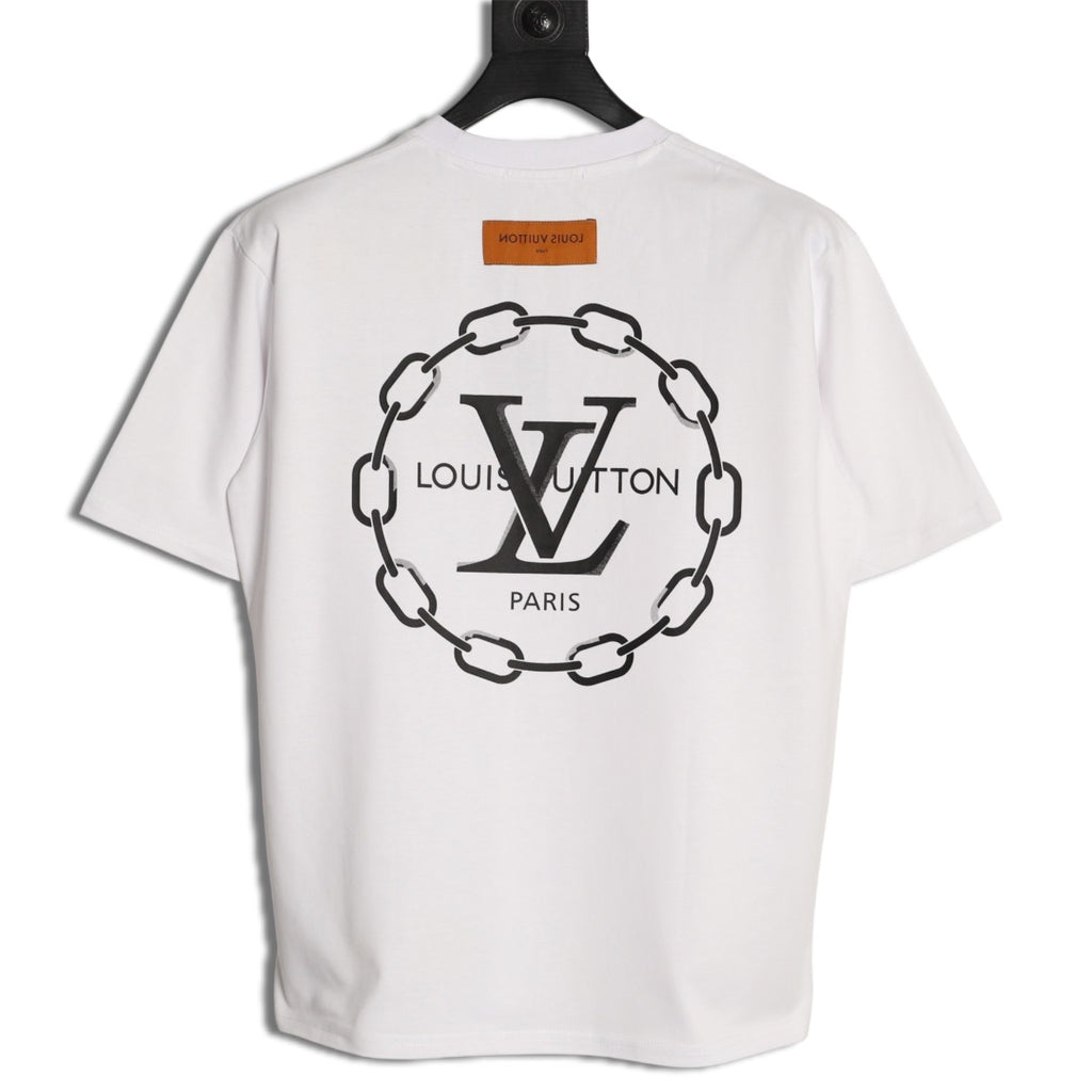 Louis Vuitton Chain-Circle LV Graphic T-Shirt - White