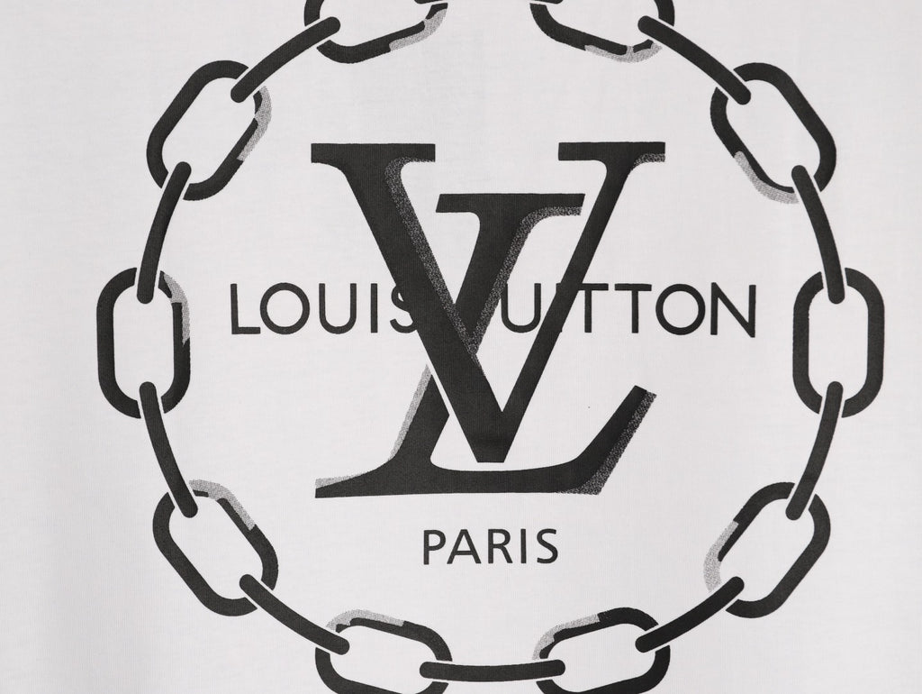 Louis Vuitton Chain-Circle LV Graphic T-Shirt - White