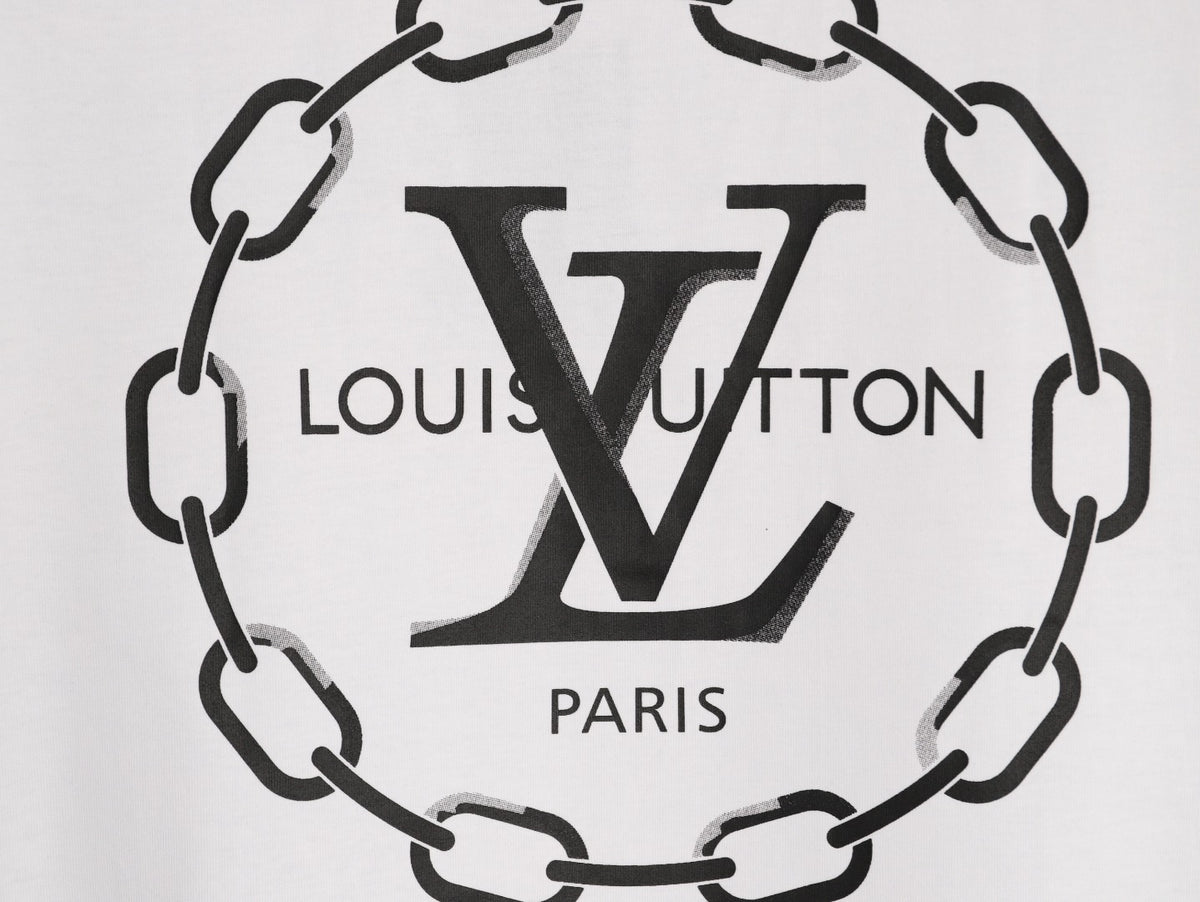 Louis Vuitton Chain-Circle LV Graphic T-Shirt - White
