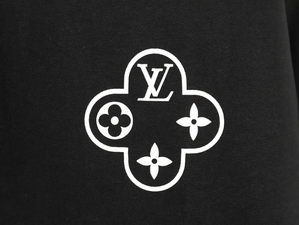 Louis Vuitton Chain-Circle LV Graphic T-Shirt - Black