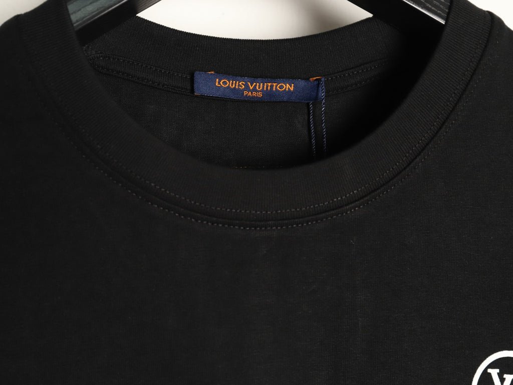 Louis Vuitton Chain-Circle LV Graphic T-Shirt - Black