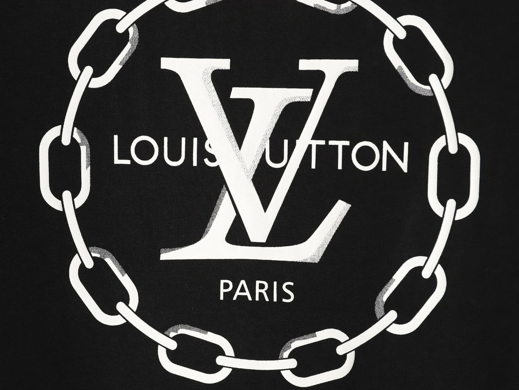 Louis Vuitton Chain-Circle LV Graphic T-Shirt - Black