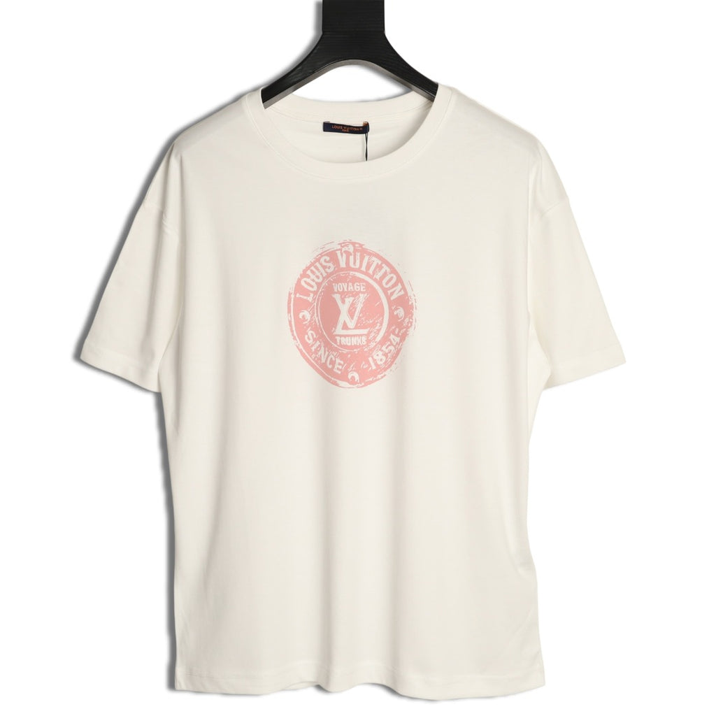 Louis Vuitton Pink Stamp Graphic T-Shirt - Off-White