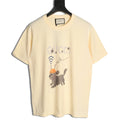 Gucci Cartoon Animal Graphic T-Shirt - Pale Yellow