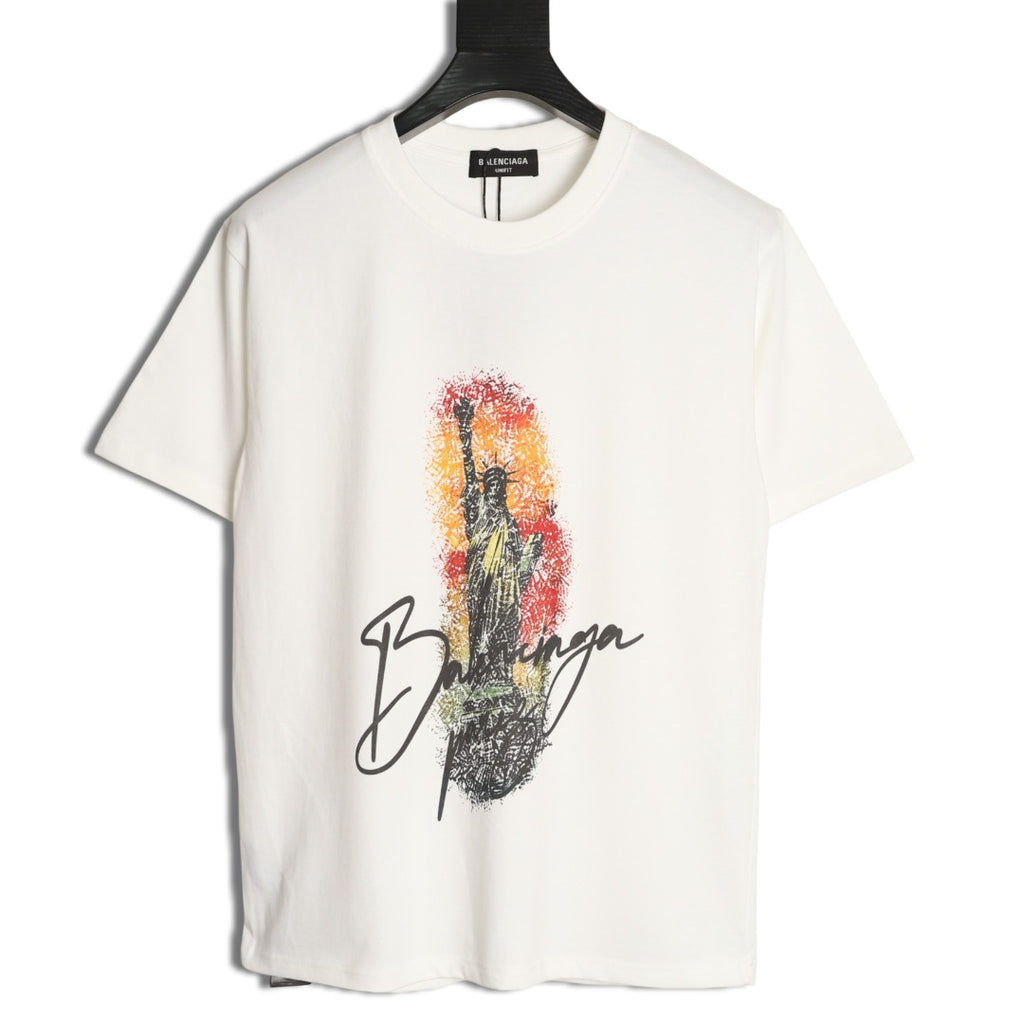 Balenciaga Statue of Liberty Graphic T-Shirt - White