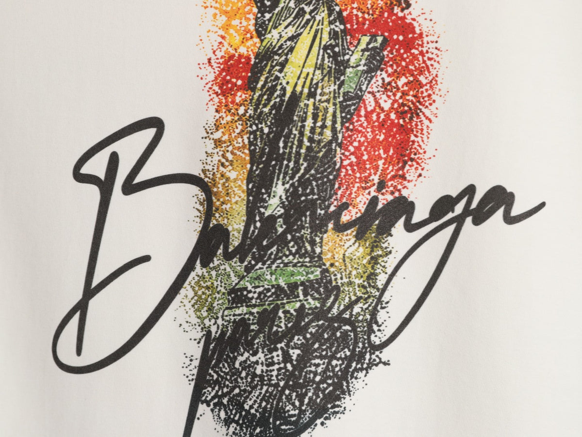 Balenciaga Statue of Liberty Graphic T-Shirt - White