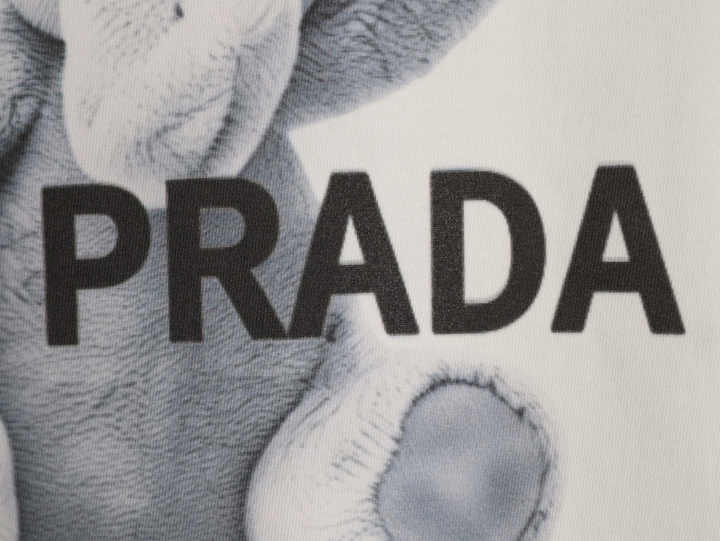Prada Elephant Graphic T-Shirt - White
