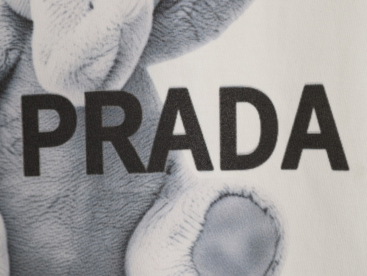 Prada Elephant Graphic T-Shirt - White