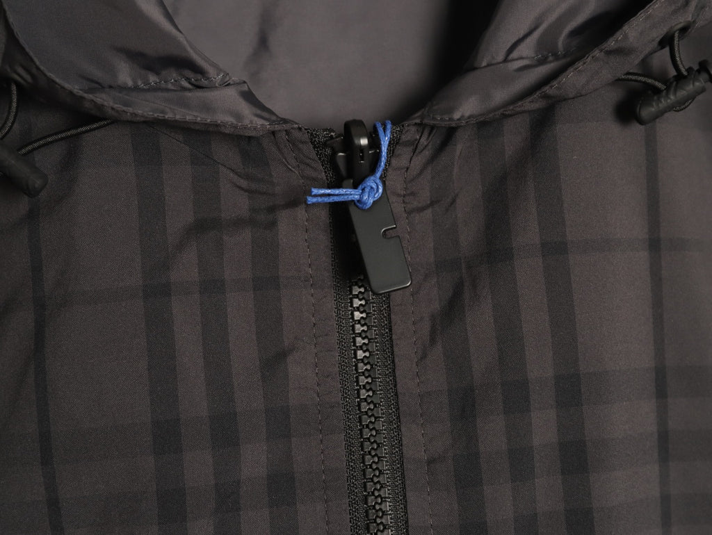 Burberry Reversible Check Hooded Jacket - Black and Charcoal