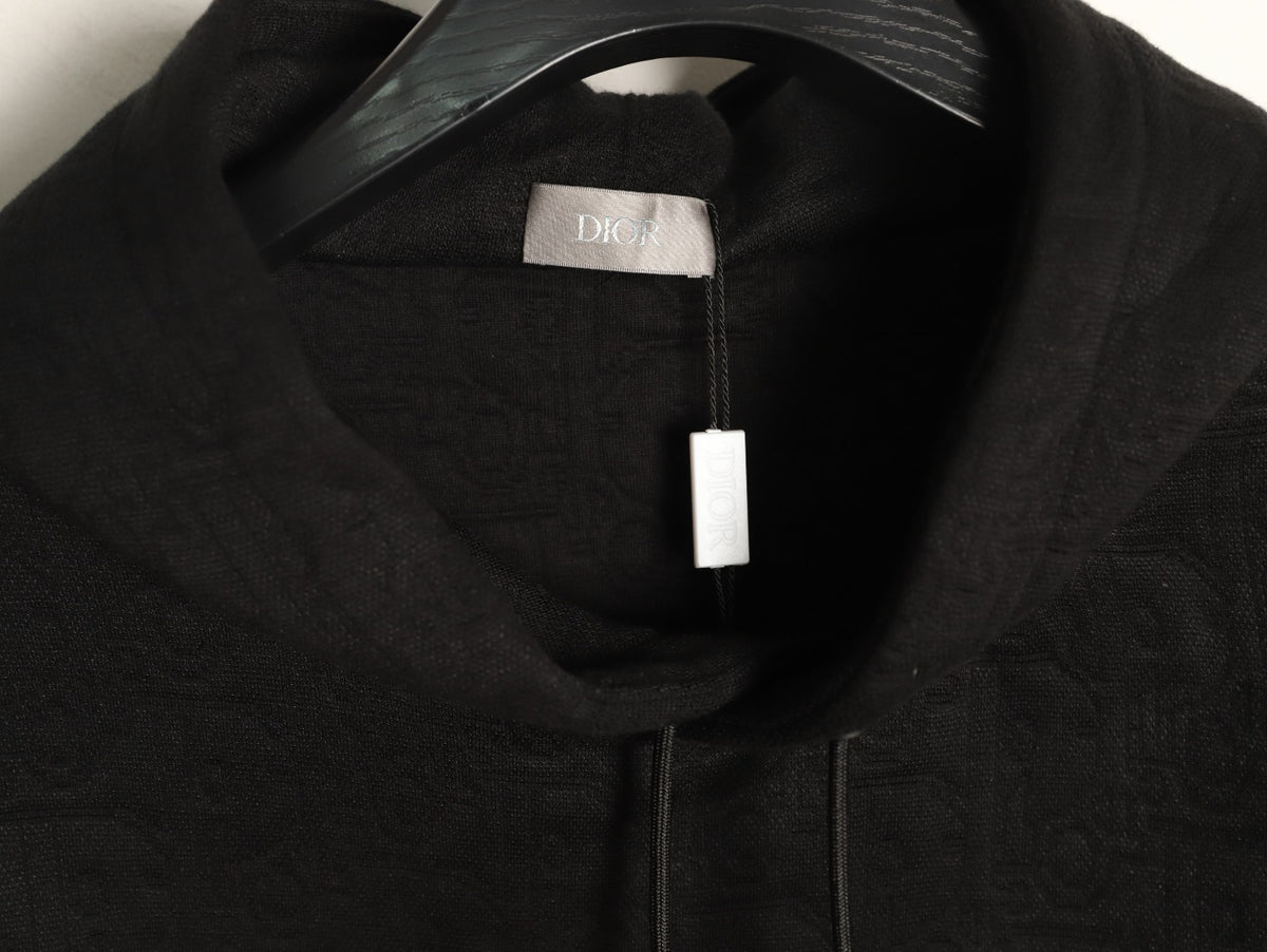 Dior CD Medaillon Circular-Logo Embroidered Crewneck Sweatshirt - Black