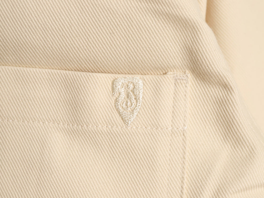 Burberry Shield-Detail Denim Shirt Jacket - Light Beige
