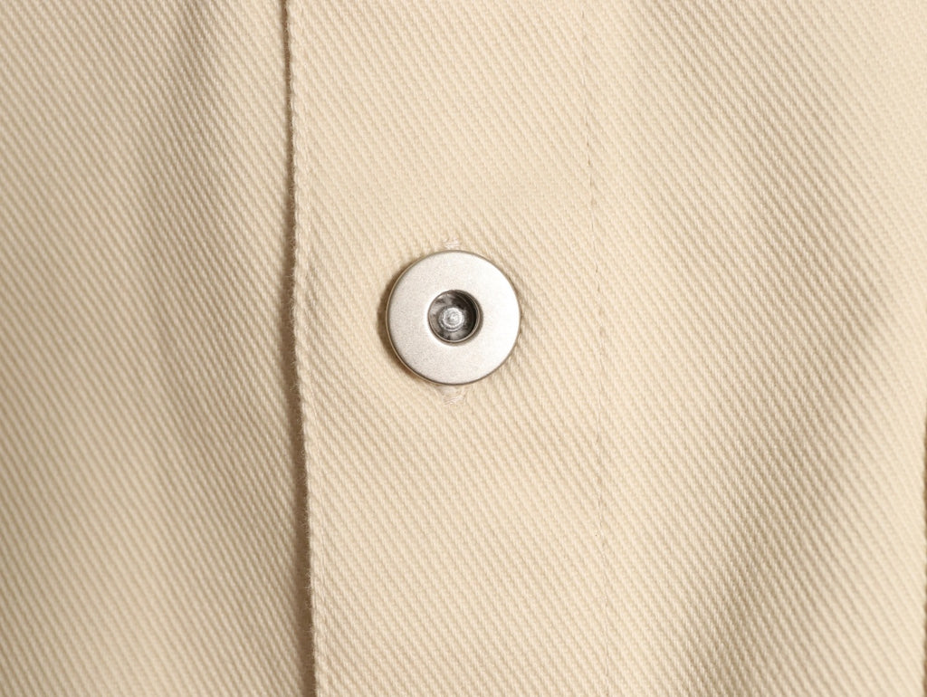 Burberry Shield-Detail Denim Shirt Jacket - Light Beige