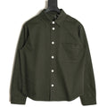 Burberry Shield-Detail Denim Shirt Jacket - Olive