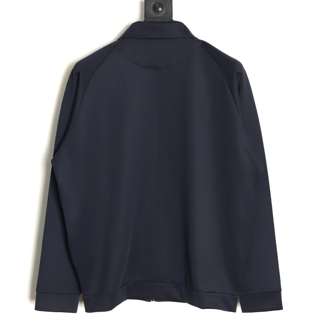 Prada Triangle-Label Detail Stand-Collar Zip Jacket - Navy