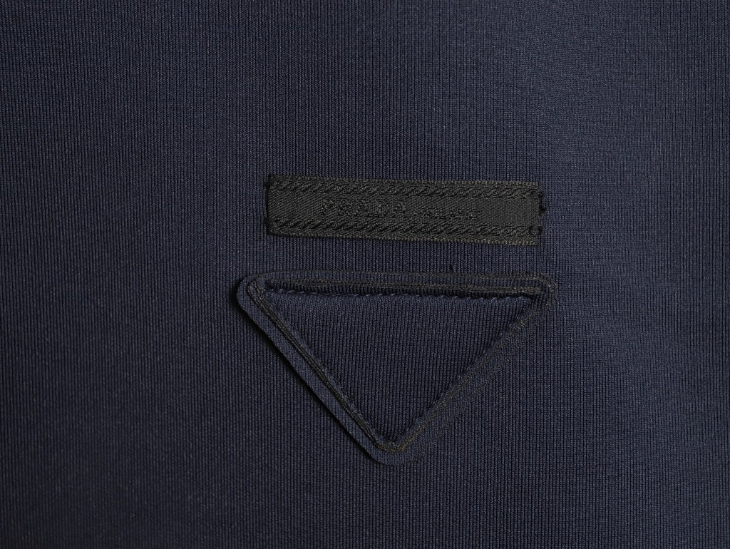Prada Triangle-Label Detail Stand-Collar Zip Jacket - Navy