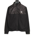 Prada Re-Nylon Panel Zip-Up Jacket - Black
