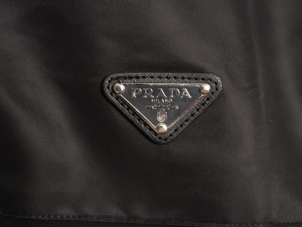 Prada Re-Nylon Panel Zip-Up Jacket - Black