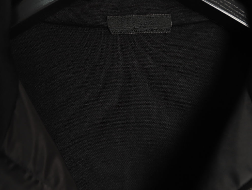 Prada Re-Nylon Panel Zip-Up Jacket - Black