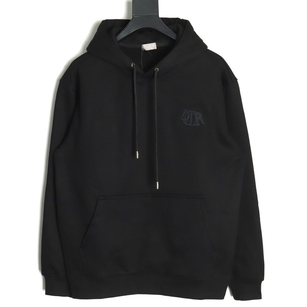 Dior CD Three-Color Badge Patch Hoodie - Black