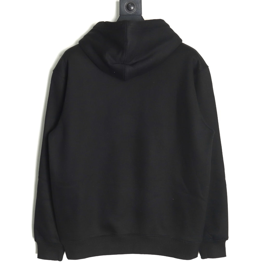 Dior CD Three-Color Badge Patch Hoodie - Black